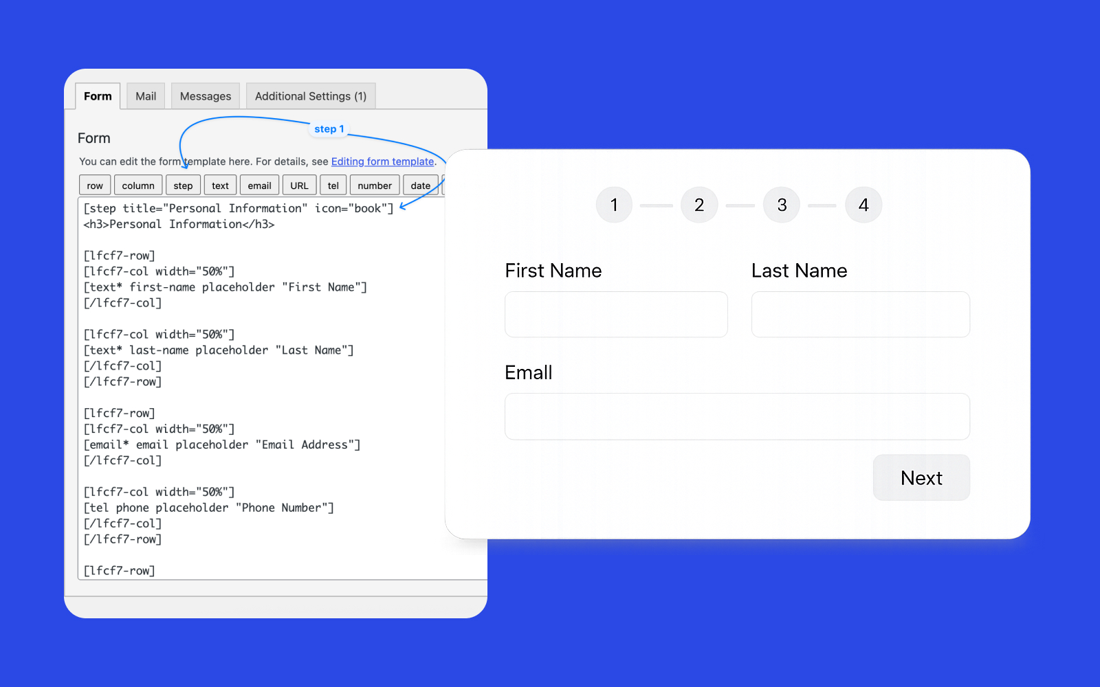 Lean forms multi steps